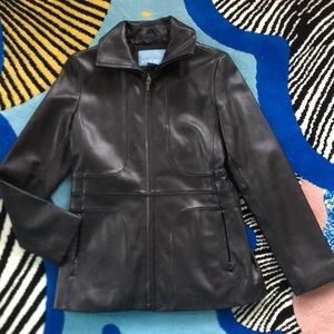 Black Leather Jacket NWOT Nine West